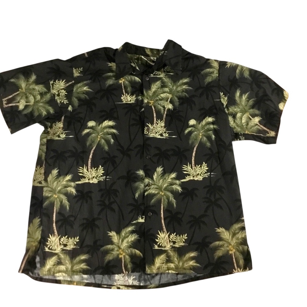 Vintage 90’s Go Barefoot Cotton Hawaiian Shirt Palm Trees Extra Large XL